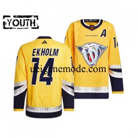 Kinder Nashville Predators Eishockey Trikot MATTIAS EKHOLM 14 Adidas 2022-2023 Reverse Retro Gelb Authentic